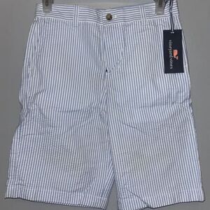 Vineyard Vines Boys Size 12 Seersucker Blue and White Shorts